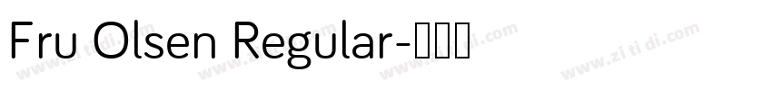 Fru Olsen Regular字体转换
